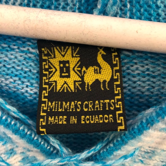 Blue Alpaca Wool Sweater - Picture 3 of 6